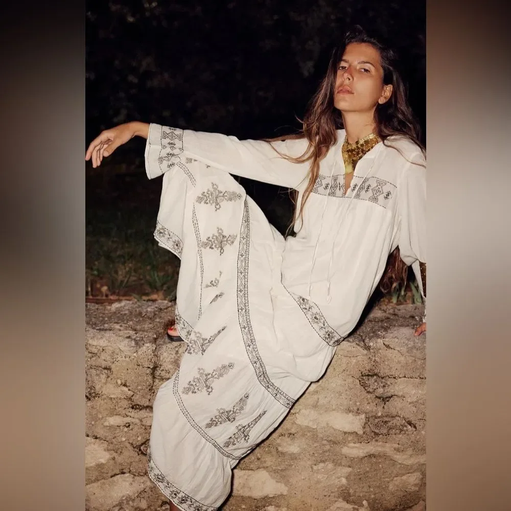 ZARA BOHO VOLUMINOUS EMBROIDERED DRESS_10